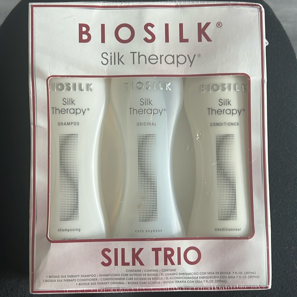 BIO SILK *SILK THERAPY* SILK TRIO ~ NEW ~ SHAMPOO, CONDITIONER & SILK THERAPY
